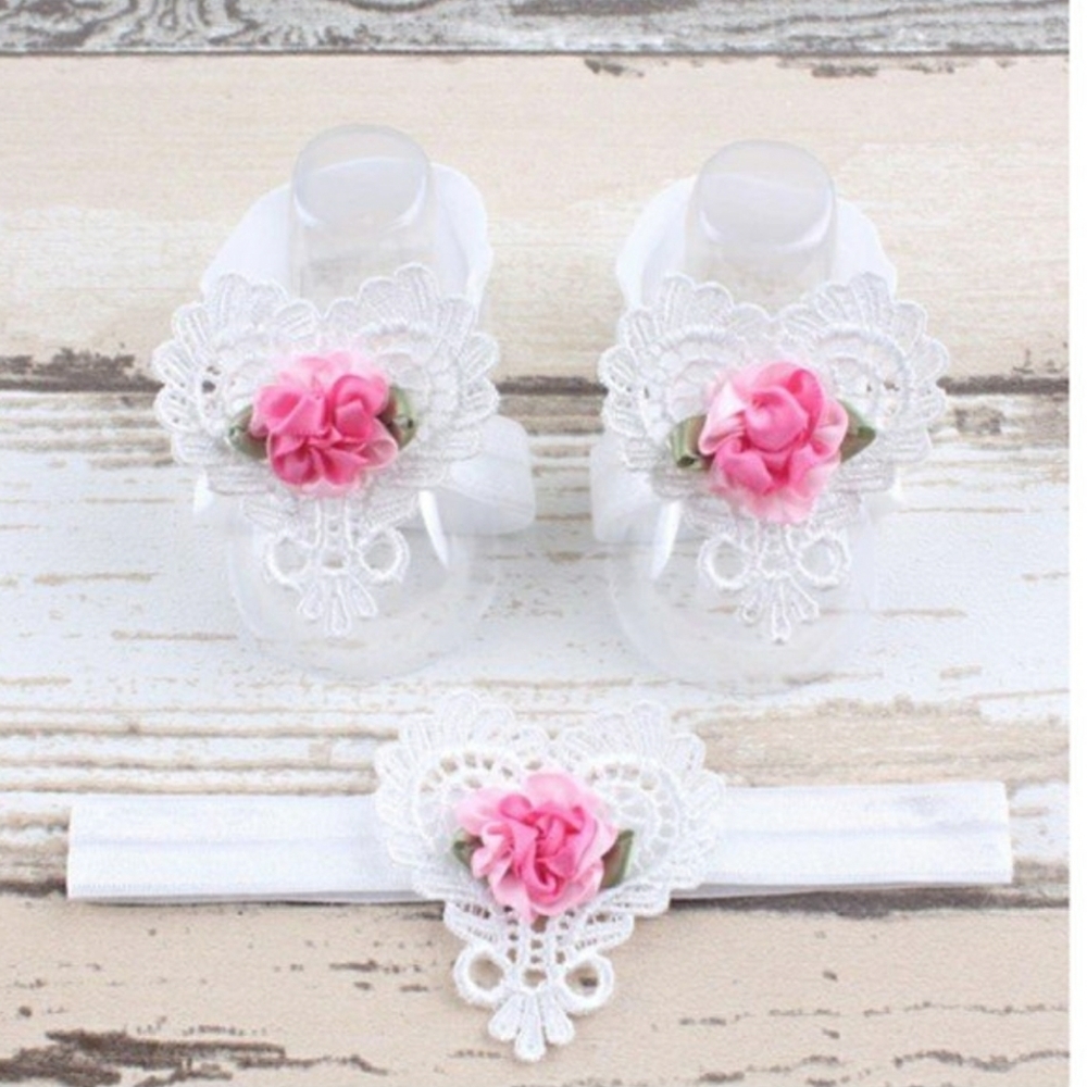 Baby Butterfly 🦋 barefoot sandals & headband